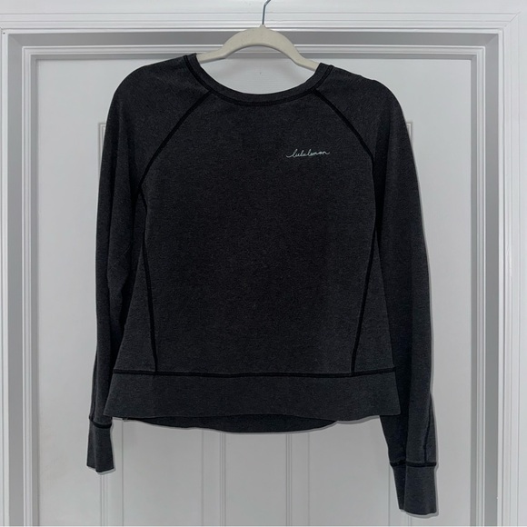 lululemon athletica Tops - Lululemon Grey Sweatshirt with Lulu logo
